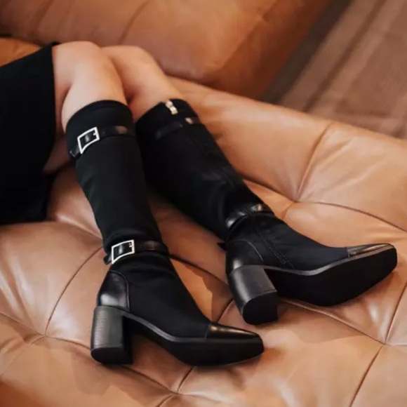 Journee Collection Shoes - Journee Collection Gaibree Riding Knee-High Chunky Heel Boots Size 11XWC NIB